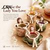 Decorative Tea Steeper for Lovers Bathing Girl Infuser Loose Leaf Tea, Fine Mesh Strainer, Creative Resin Personalized Accessory Sitting Figure Filter
