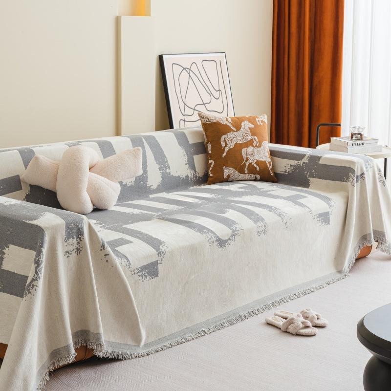 Chenille Sofabezug Vollbezug Leichter Luxus High-End Vier Jahreszeiten Anti-Katzenkratzer Sofabezug Vollbezug