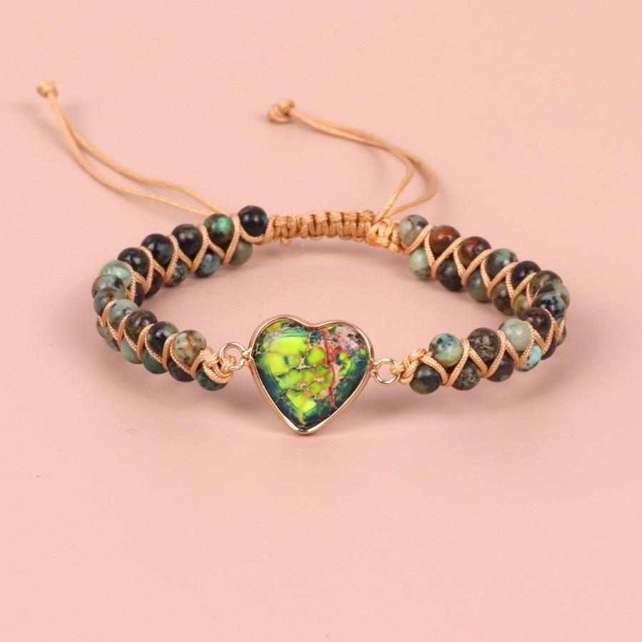 Double-Layer Heart Charm Friendship Bracelet