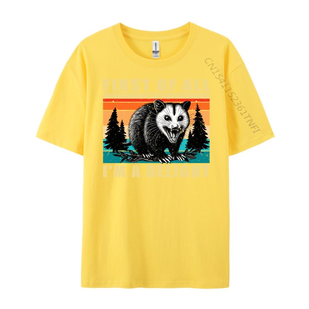 First Of All I M A Delight Angry Opossum Possum Wholesale Tshirts 100 Pcs T-Shirt Tops T Shirt Character