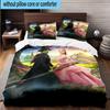 3PCS Magic Witch And Friendship 3pcs Bedding,Including 3PCS Duvet Cover And 2pcs Pillowcases Perfect for Christmas,Ideal for Bedroom, Dormitory