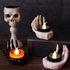 12PCS Skeleton Hand LED Lamp Skeleton Hand Candle Tealight Party Decoration Night Light for Bedroom Window Display
