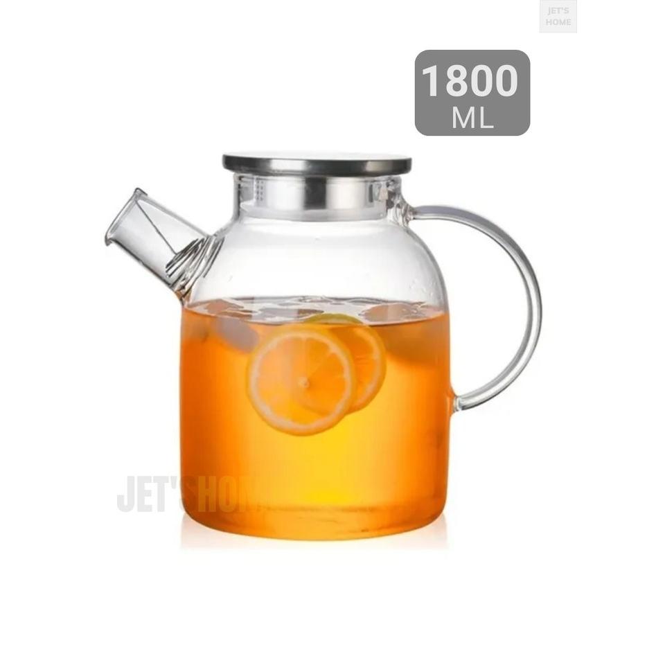 

Cam Demlik Isıya Dayanıklı Demlik Çelik Vakumlu Kapak 1800 ml