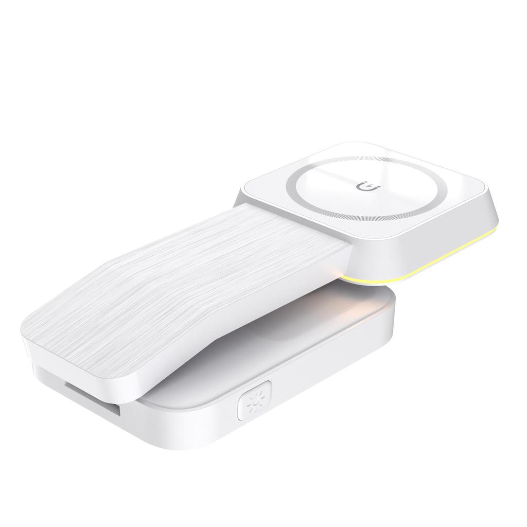 Folding Magnetic 4-in-1 15W Fast Wireless Charger & Stand for Apple Devices