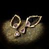 New Fashion  Silver Pop Feather Two-tone Earrings for Women Engagement Travel Earring Jewelry Gift