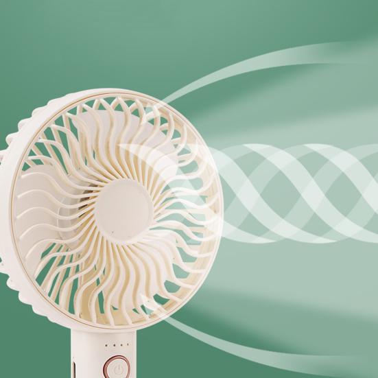 Portable Handheld Fan 4 Speed Wind Small Personal Fan with Detachable Base USB Rechargeable Desk Fan for Travel Beach Makeup Office