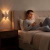 RGB Gradient Motion Sensor Night Light Rechargeable Eye Friendly Sunset Wall Lamp for Baby Kids Room Sleeping Aid