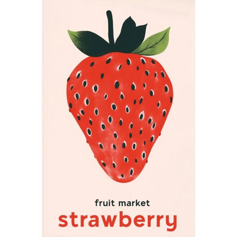Mercato Frutta Verdura Limone Fragola Papaia Cibo Poster Pittura su Tela Arte Murale Immagini Cucina Casa Ristorante Decorazione