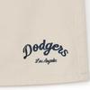 New MLB Varsity Los Angeles Dodgers Denim Short Skirts Women's Dark Cream 3FDSV0144-07CRD