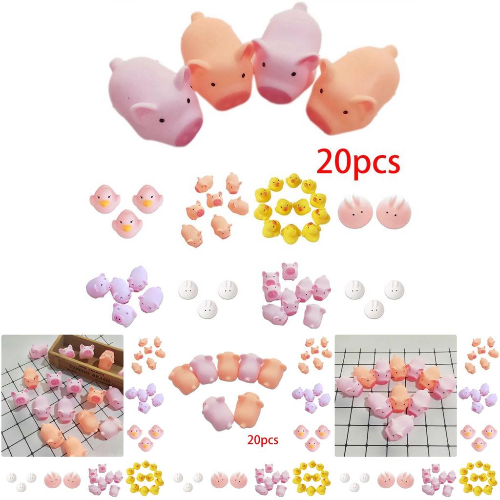 20pcs Adorable Squeeze Pink Pig Stress Relief Toys Perfect For Birthday Gifts