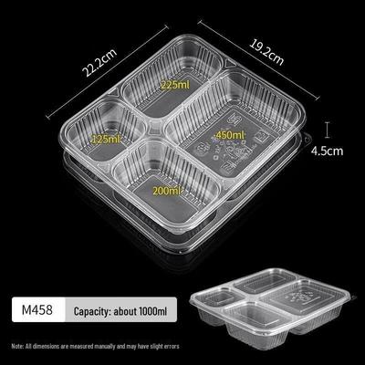 HANDUNYOU Récipients alimentaires jetables à 4 compartiments, 1000 ml