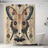 Mystical Deer with Butterfly Antlers Shower Curtain - Water-Resistant Fabric for Bathroom - Ideal for Fantasy