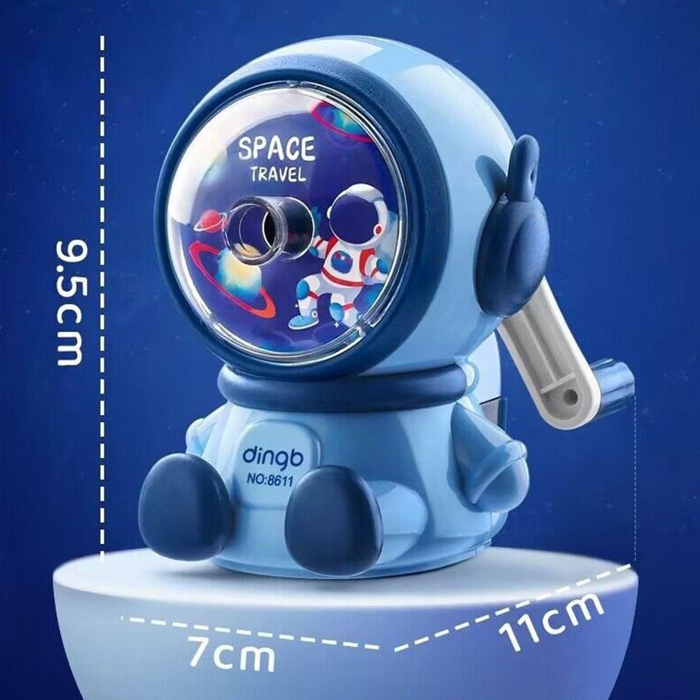 Cartoon Astronaut Pencil Sharpener Creative Students Stationery Funny Office Supplies
