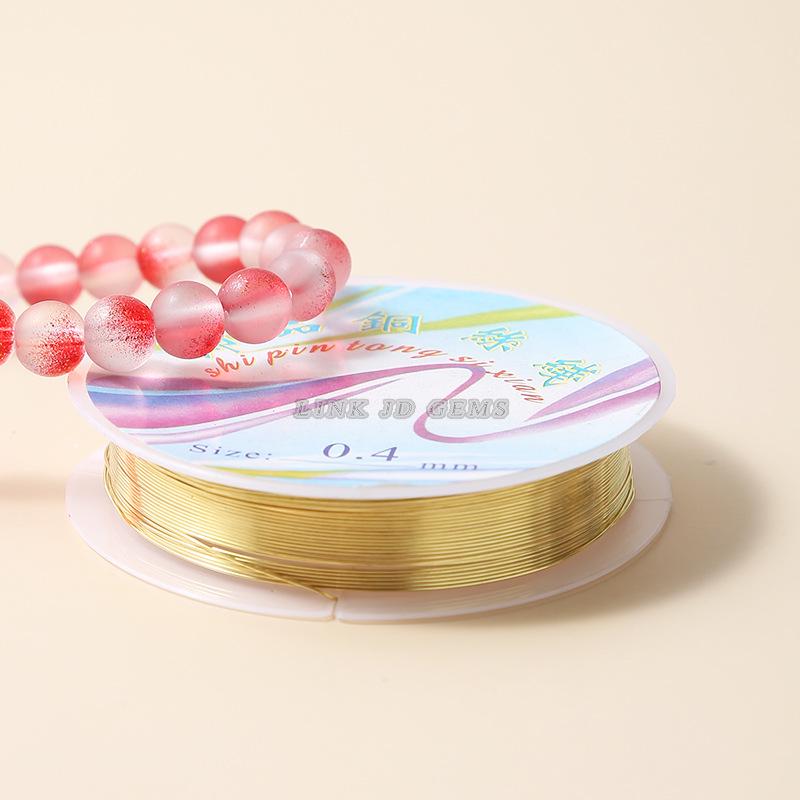 

Jingde Jewelry Медная проволока с устойчивым к изменению цвета покрытием для DIY бисероплетения и придания формы, золотая и серебряная 0.3mm (9m/roll)