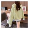 Navava Women Lettering Embossed Sailor Collar Long Sleeve Sweatshirt Nt1986