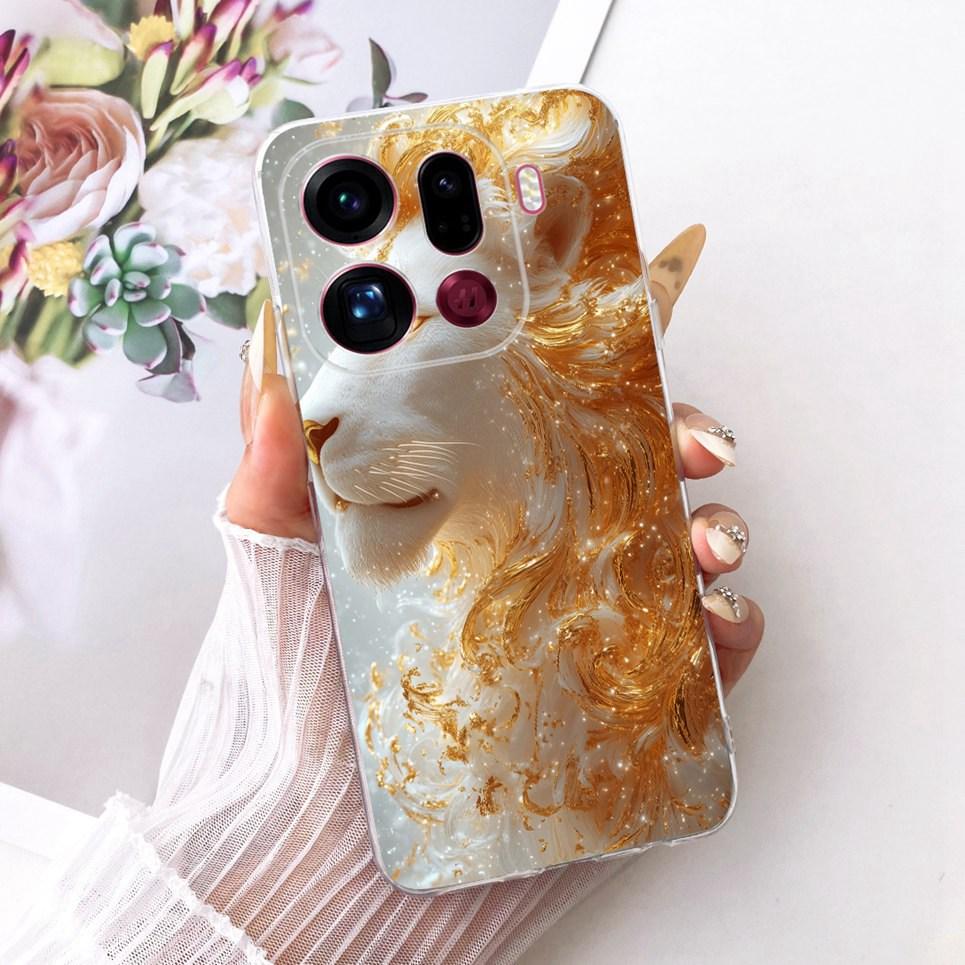 For Oppo Find X9 X9Pro Phone Case On Oppo Find X9 Pro Casing Cool Dragon Lion Tiger Cartoon Back Cover Clear Soft Silicone Coque