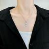 Seashell Geometric Zircon Diamond-set Necklace Elegant and Versatile Women's Collarbone Chain