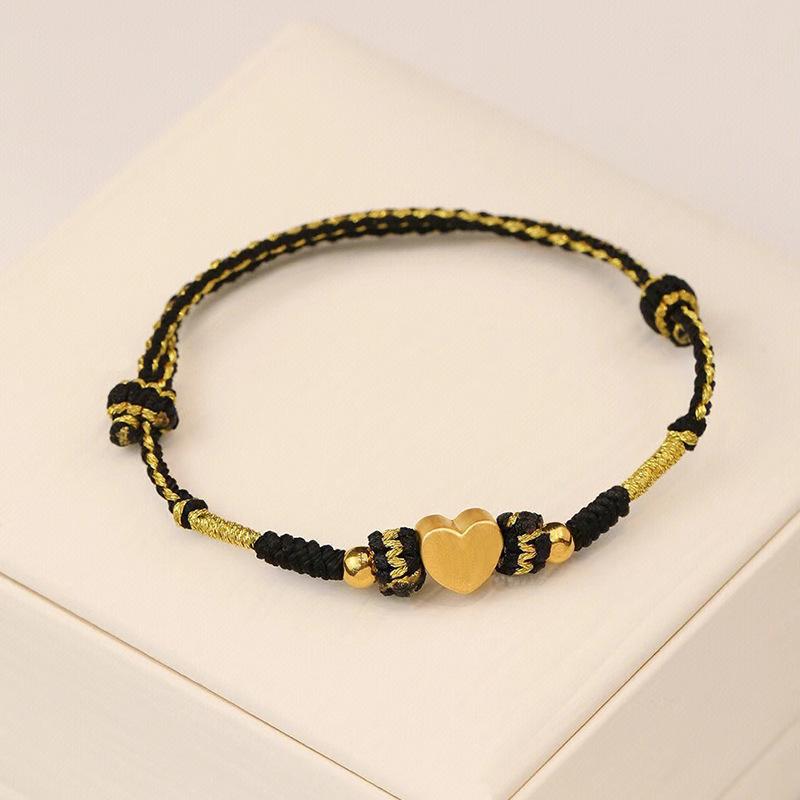 PANJBJ Kaninchen Armband für Damen Mädchen Rotes Geflecht Verstellbarer Schmuck Neujahrs Geburtstagsgeschenk Dropshipping Großhandel
