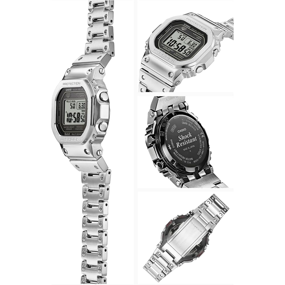 [Casio] G-Shock Watch [Domestic Genuine Product] Bluetooth Equipped Full Metal Radio Solar GMW-B5000D-1JF Men's Silver