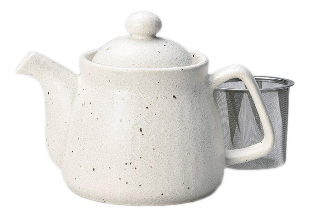 White Matte Weave Teapot [11 X 17 X 12cm, 600cc, 490g] [Pot]  Restaurant, Cafe, Tea, Break, Commercial Use