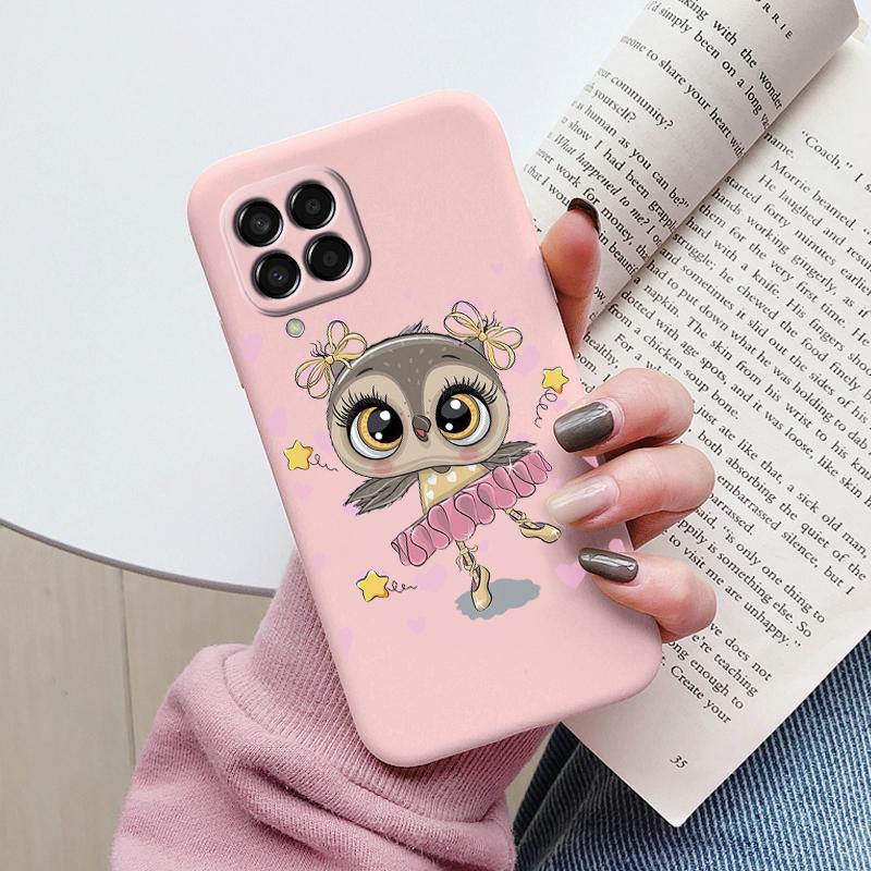 For Samsung Galaxy M33 M53 5G Case Cute Fashion Heart Flowers Soft Silicone Bumper Cover For Samsung M13 M15 M55 M35 Fundas TPU