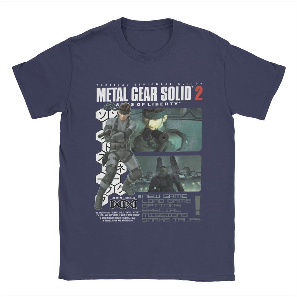 Solid Snake Metal Gear Solid 2 Men's T Shirt Fun Tees Short Sleeve O Neck T-Shirt 100% Cotton Birthday Present Clothes