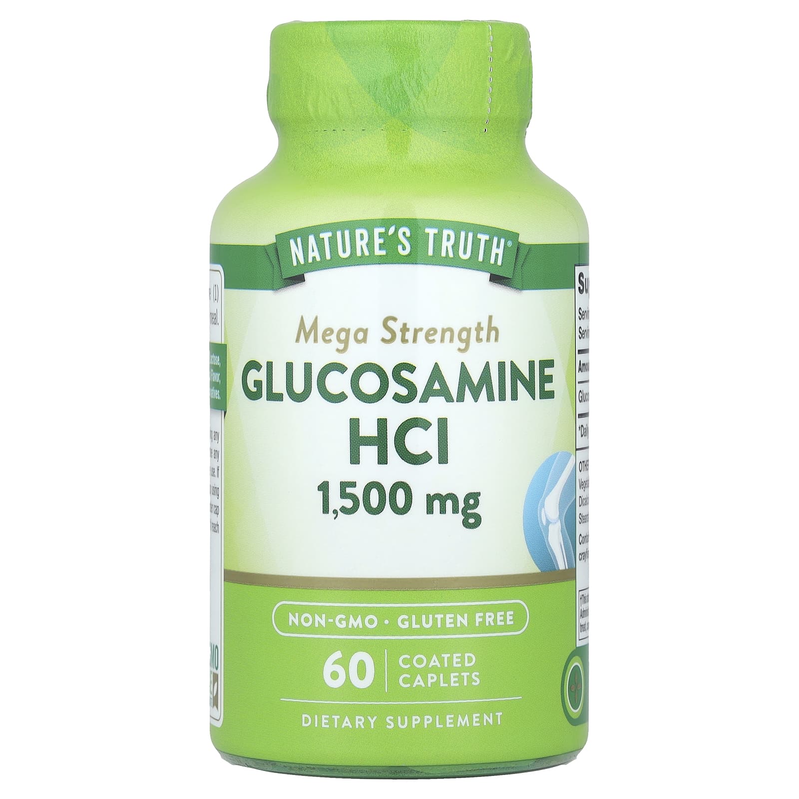 

Nature S Truth, Glucosamine Hcl, Mega Strength, 1,500Mg, 60 Coated Tablets