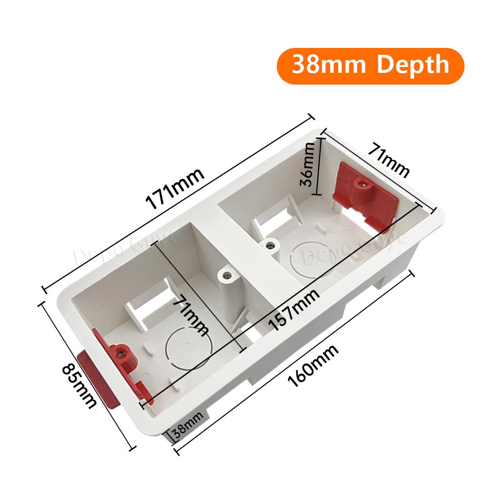 86 Type Switch Mounting Box Cassette Flame Retardant Plastic PVC Junction Back Box Universal White Electrical Concealed Box