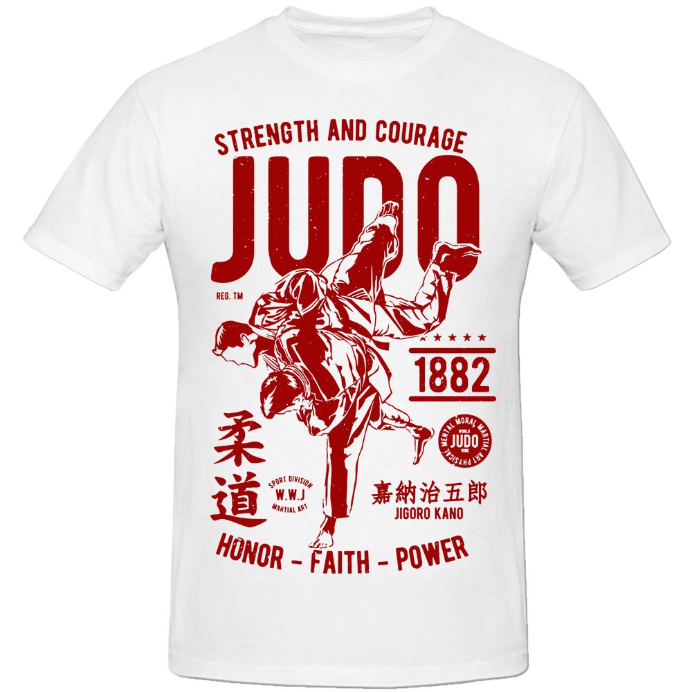 Strenght and Courage Judo 1882 Faith Power T Shirt Tee Unisex Unique Design T Shirt Cotton Euro Size Causal Sports TShirt