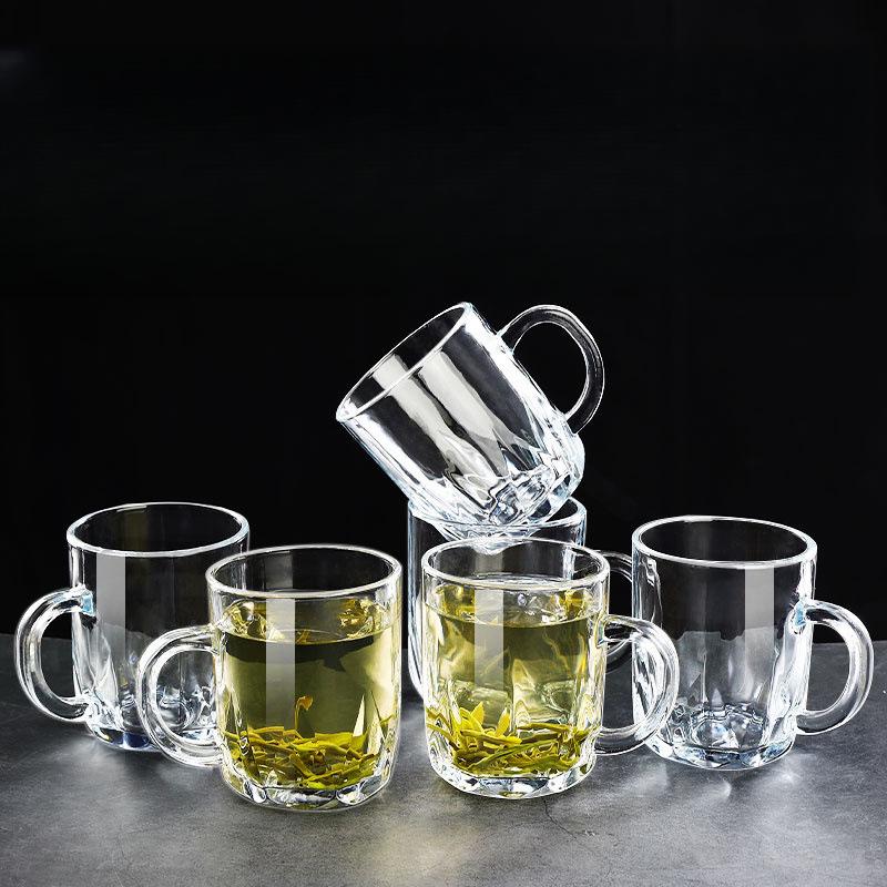 High-Temperature Resistant Glassware Set: Water, Drinking, Tea Cups with Handles and Beer Glasses for Home and Entertaining