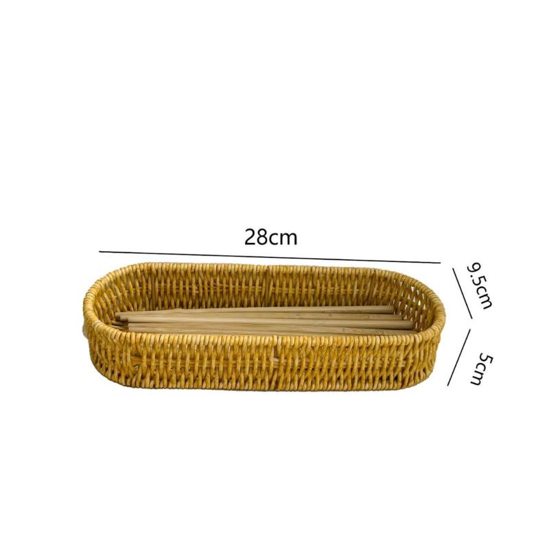 Härte Rattan Weide Geflochten Servierkörbe Haushalt 7 Stile Ablass Stäbchen Gabel Löffel Halter Handgeflochtener Rattan Korb