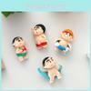 Cute Mini Bathing Suit Little Beginner's Handmade Cartoon Figure Crayon Shin-chan Creative Gift Diy Keychain Pendant