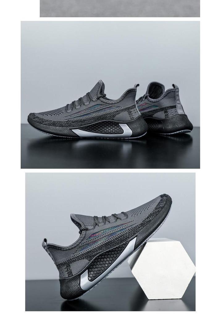 Lightweight Korean Style Knit Running Shoes - Fashionable, Versatile, and Comfortable for Students and Men