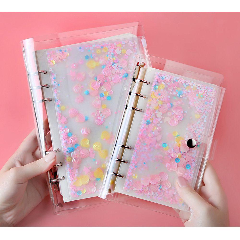 Handbook Standard 6 Hole File Storage Bag Inner Pocket A5/A6 File Holder Binder Storage Pouch