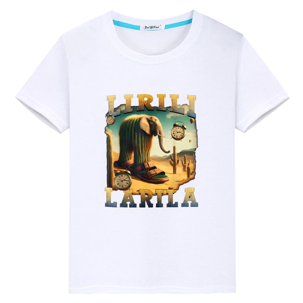 Italian Brainrot print  100%Cotton cartoon t shirt for kids boy 10years Tees Short  Anime Tops kids clothes girls y2k one piece