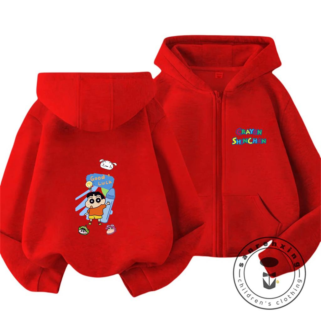 Süßer Cartoon Reißverschluss Hoodie Neue Ankunft Street Fashion Kinderkleidung Für Jungen Und Mädchen Crayon Shin Chan 3 14 Jahre