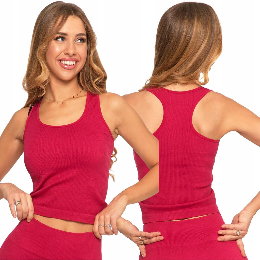 Women's Sleeveless Top T-Shirt Red Shirt MORAJ S/M WINE RED