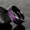 European and American New Able Love Purple Zircon Embellished Dragon Patterned Stainless Steel Couple Ring