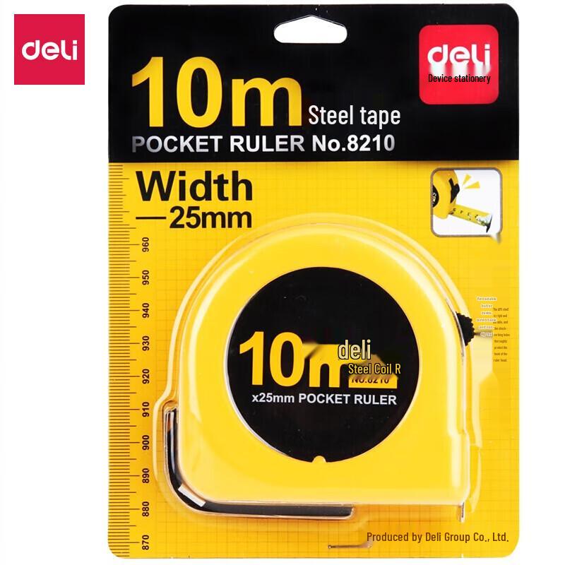 Deli 8210 10m Steel Tape Measure