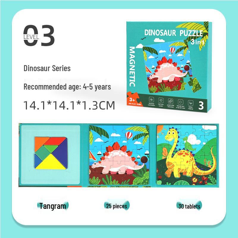 Magnetic Building Blocks 3-in-1 Educational Toys for Early Learning and Puzzles