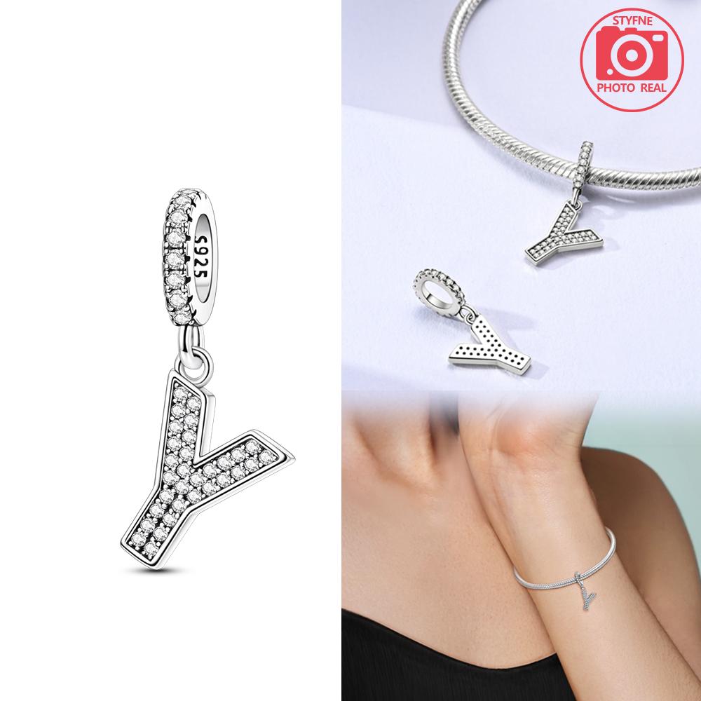 Sparkling Full Monogram Pendant Copper Colors For Charms Copper Colors Original Bracelet For Jewelry Making