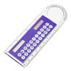 Mini Multifunctional Student Ruler with Solar Calculator, Angle Finder, and Magnifier (10CM) - Colorful Gift Stationery