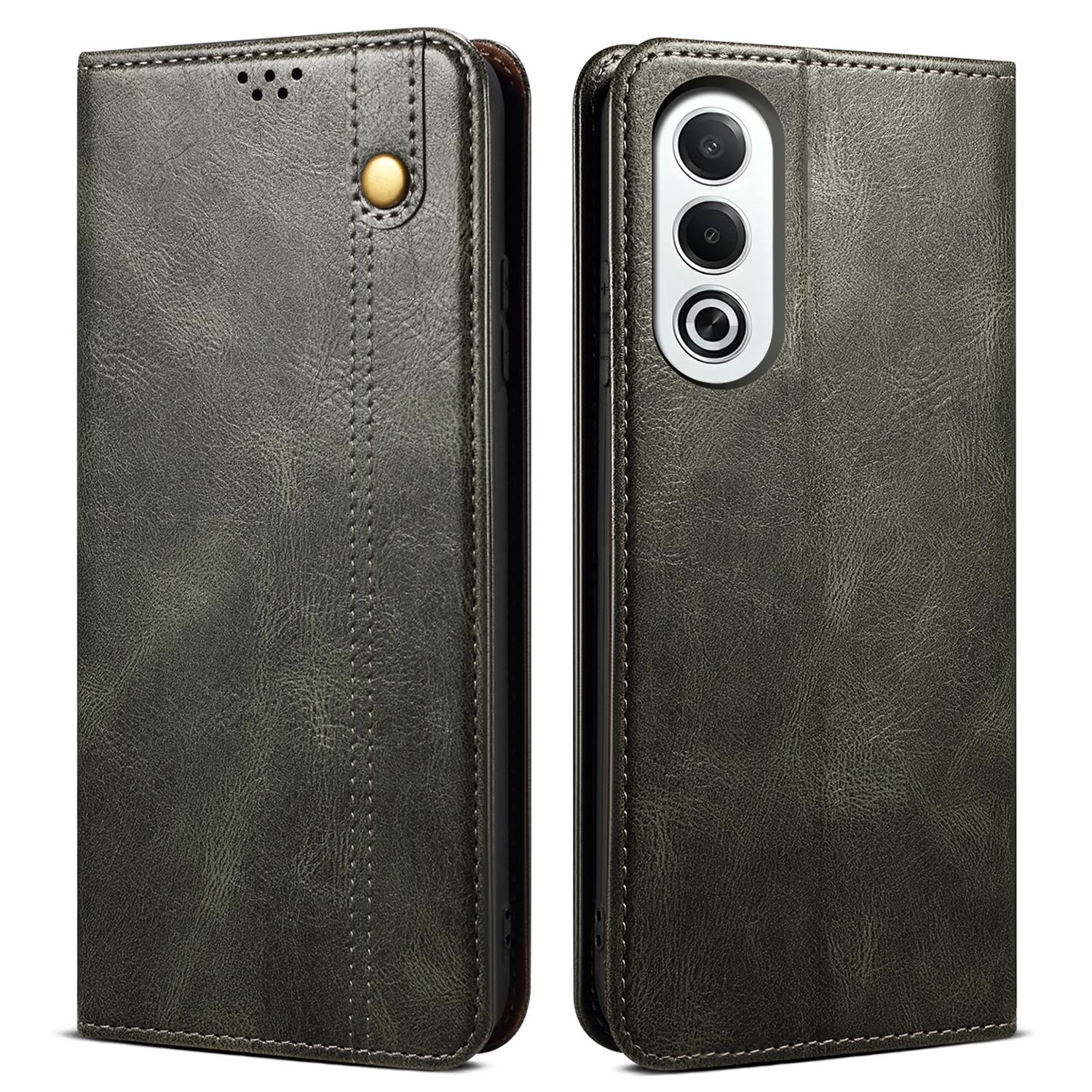 

Для Oppo K12x 5G (Индия) Чехол-книжка из вощеной кожи с текстурой Crazy Horse C
