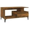 819625 vidaXL Table basse Chêne fumé 90x49x45 cm Bois d'ingénierie