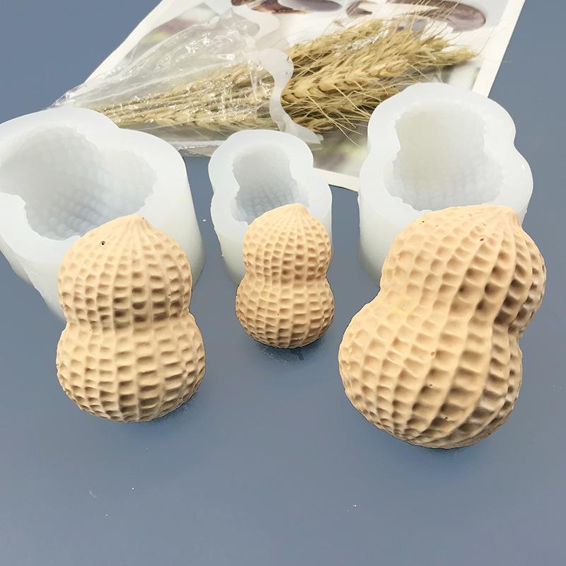 Peanut Pistachio Pecan Coffee Bean Mousse Cake Silicone Mold Chocolate Dessert Baking Mold Handmade Candle Nut Mold