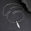 Summer Coconut Tree Pattern Oval Pendant Necklace for Men, Stainless Steel Dainty Fashion Necklace, Retro Jewelry Ocean Vacation