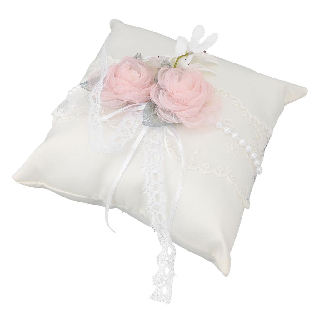 Mini Bryllupspute Blomst Dekorativ Bryllup Forlovelse Utstilling Bærerpute for Seremoni