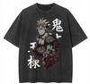 Vintage Japanese Anime Fantasy Hero Demon Graphic Print Cotton T-Shirts Tee