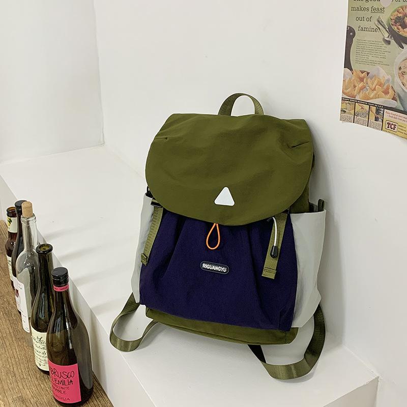 

Large Capacity Backpack Outdoor Travel Ladies Mountaineering Bag ins Couple Dopamine Backpack Trend Student School Bag зелений