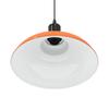 Adjustable Height Pendant Lamp E27 Orange Glossy Ø31 cm Metal